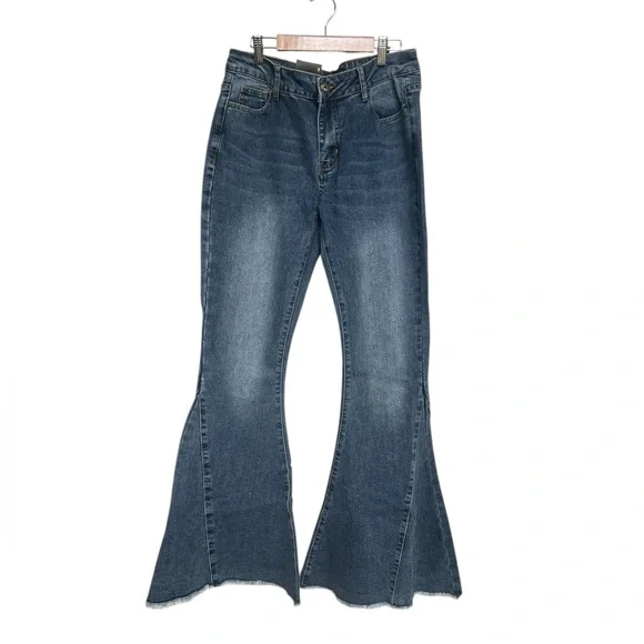 Lucky & Blessed MID Wash Flare Jeans - Picture 3 of 16